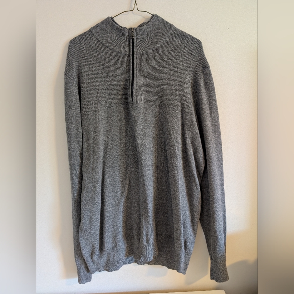 RW&CO. Men's Gray Half-Zip Sweater